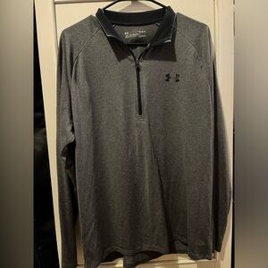 Gray/Black under armor thin pullover